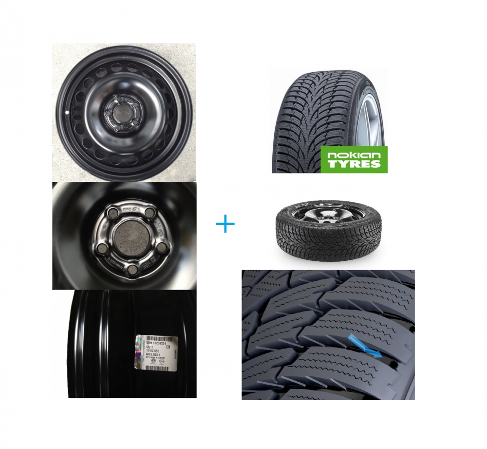 Kit janta si anvelopa Opel Mokka 215/65R16 NOKIAN WR SUV3 102H XL  DOT 2018
